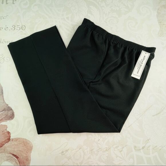Alfred Dunner Classics Black Pants SHORT NWT - Picture 2 of 6